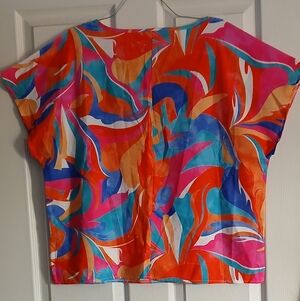 SHEIN Multicolor Abstract Blouse